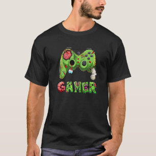 Halloween Video Gamer Zombie Boys Men Kids T-Shirt