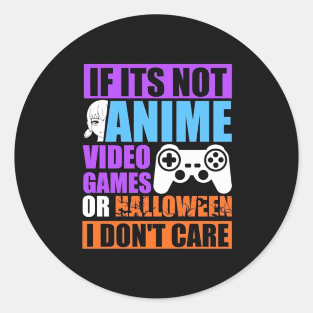 Halloween Video Games Classic Round Sticker (Front)