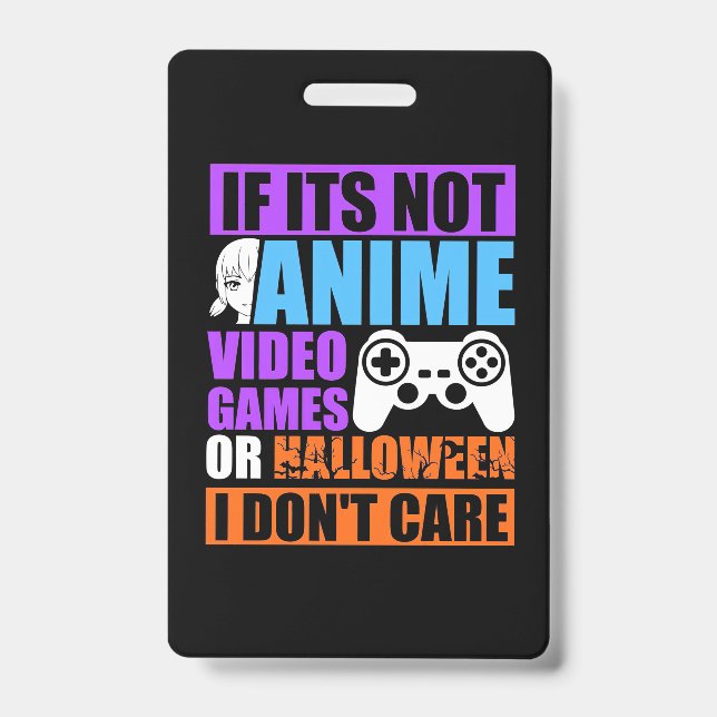 Halloween Video Games ID Badge (Front)