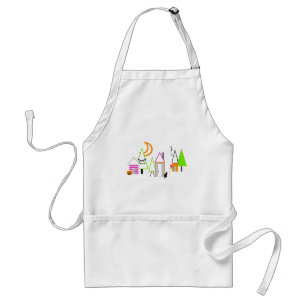 halloween village custom black orange purple standard apron