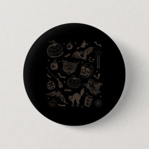 Halloween Vintage Aesthetic 90s Tattoo Cute Retro 6 Cm Round Badge