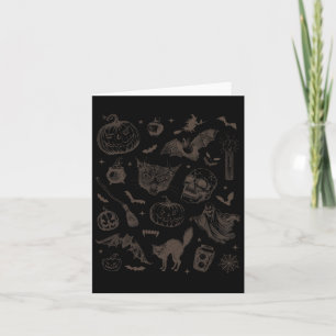 Halloween Vintage Aesthetic 90s Tattoo Cute Retro Card