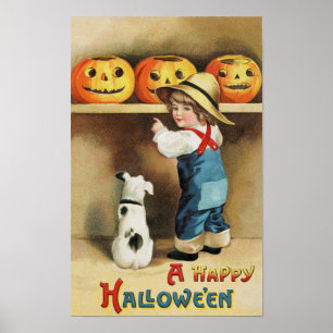 Halloween Vintage Art Poster