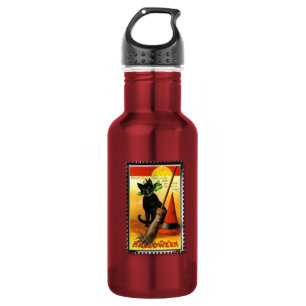 Halloween Vintage Black Cat 532 Ml Water Bottle
