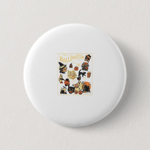 Halloween Vintage Black Cat Long Live Halloween Ta 6 Cm Round Badge