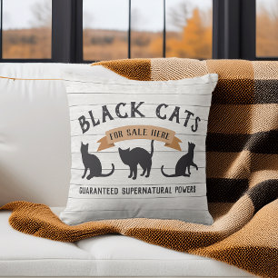 Halloween Vintage Black Cats Cushion