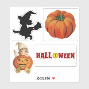 Halloween Vintage Custom-Cut Vinyl Stickers