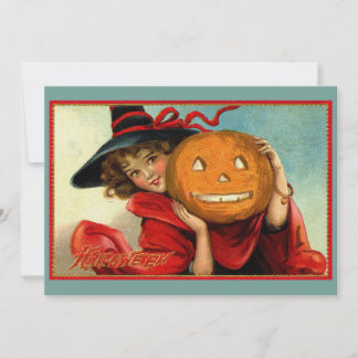 Halloween Vintage Funny Illustration Holiday Card