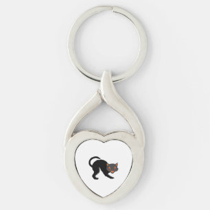 Halloween Vintage Halloween Cat Key Ring