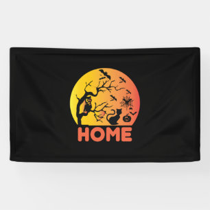 Halloween Vintage Home Birthday Banner