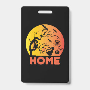 Halloween Vintage Home Birthday ID Badge
