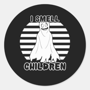 Halloween Vintage I Smell Children Classic Round Sticker