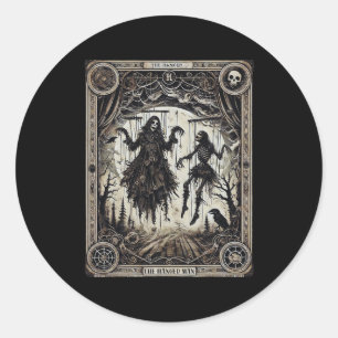 Halloween Vintage Marionette Goth The Hanged Man T Classic Round Sticker