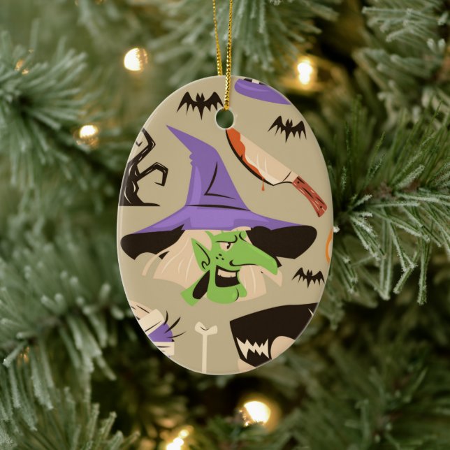 Halloween vintage pattern ornament (Tree)
