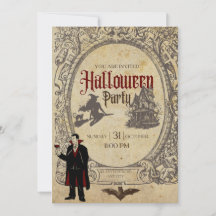 Halloween vintage retro vampire witches