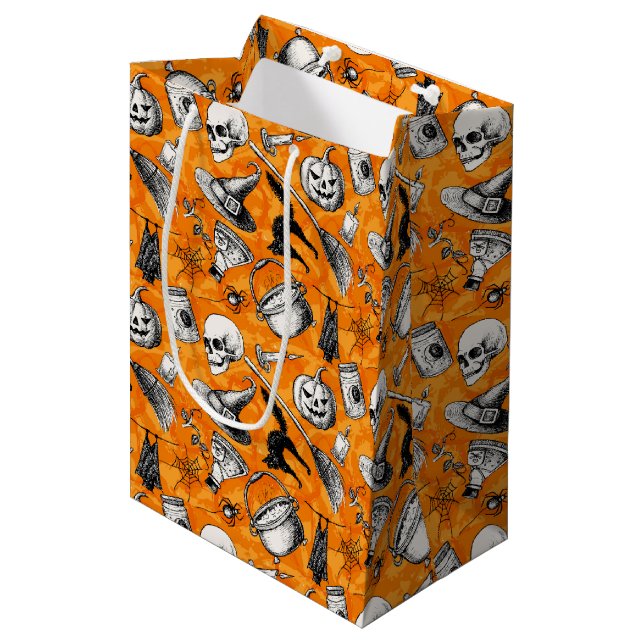 Halloween Vintage Trick-or-Treat Bag (Front Angled)