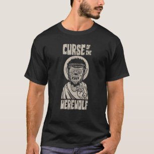 Halloween Vintage Werewolf Curse In A Worn Style T-Shirt