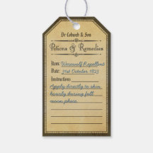 Halloween vintage werewolf repellant potion tags