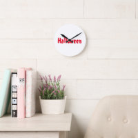 Halloween Wall Clock Wall Art night scary ghost