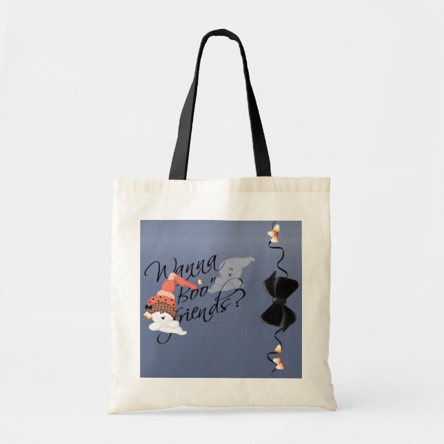 Halloween Wanna Boo Friends Tote Bag (Front)