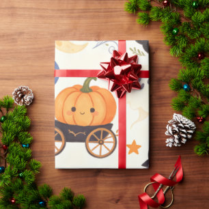 Halloween Watercolor kids illustration Wrapping Paper