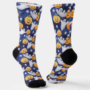 Halloween Watercolor Pattern Socks