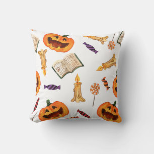 Halloween Watercolor: Seasonal Pattern Cushion