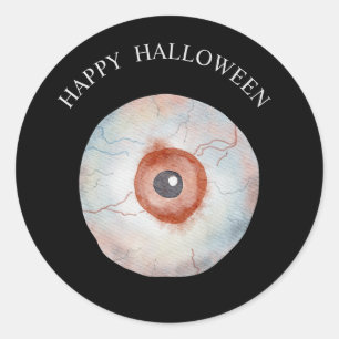 Halloween watercolour eyeball classic round sticker