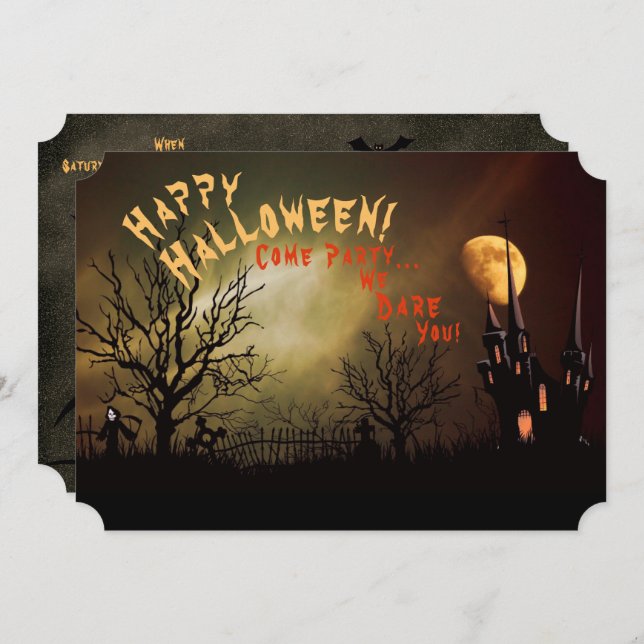 Halloween - We Dare You Invitation (Front/Back)