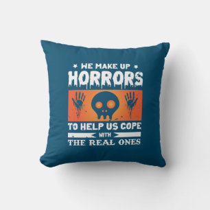 Halloween We Make Up Horrors Cushion