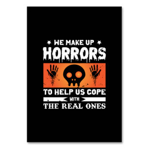 Halloween We Make Up Horrors Table Number