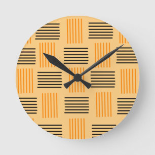 Halloween Weave Round Clock