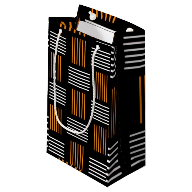 Halloween Weave  Small Gift Bag (Front Angled)