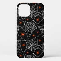 Halloween web and spiders background.