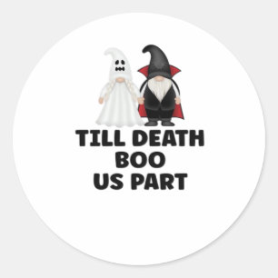 Halloween Wedding Anniversary - Till Death Boo Us Classic Round Sticker