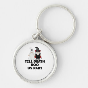 Halloween Wedding Anniversary - Till Death Boo Us  Key Ring