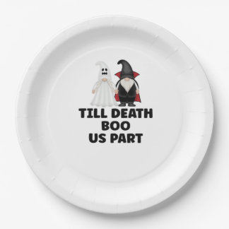 Halloween Wedding Anniversary - Till Death Boo Us Paper Plate