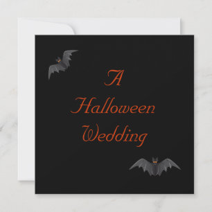 Halloween Wedding - Bat Duo [a] Invitation