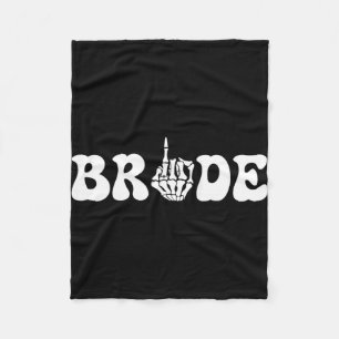 Halloween Wedding Bride Groom Skeleton Couple Matc Fleece Blanket