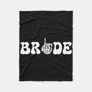 Halloween Wedding Bride Groom Skeleton Couple Matc Fleece Blanket