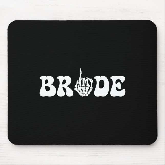 Halloween Wedding Bride Groom Skeleton Couple Matc Mouse Pad (Front)