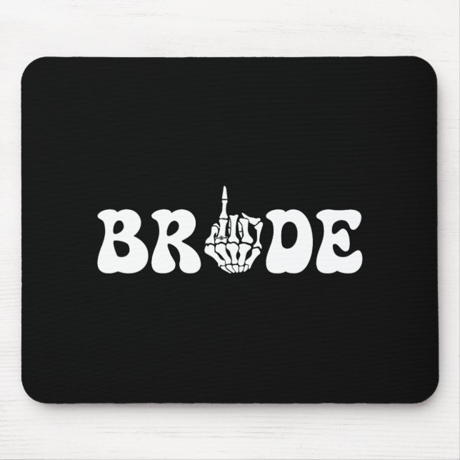 Halloween Wedding Bride Groom Skeleton Couple Matc Mouse Pad (Front)