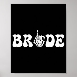 Halloween Wedding Bride Groom Skeleton Couple Matc Poster