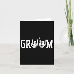 Halloween Wedding Bride Groom Skeleton Till Death Card