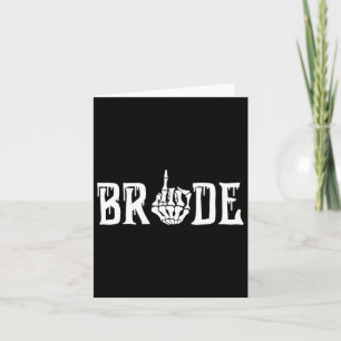 Halloween Wedding Bride Groom Skeleton Till Death  Card