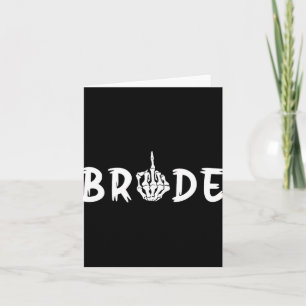 Halloween Wedding Bride Groom Skeleton Till Death Card