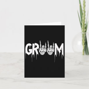 Halloween Wedding Bride Groom Skeleton Till Death Card