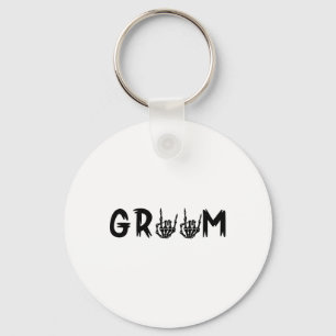Halloween Wedding Bride Groom Skeleton Till Death Key Ring