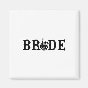 Halloween Wedding Bride Groom Skeleton Till Death Magnet