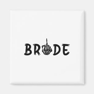 Halloween Wedding Bride Groom Skeleton Till Death Magnet